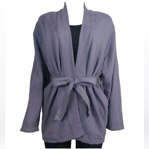 NEW Athleta Women’s Purple Fleece Belted Cardigan Small Medium